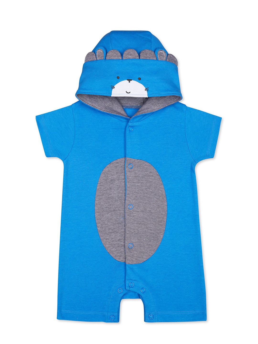 

mothercare Infant Boys Blue & Grey Colourblocked Romper