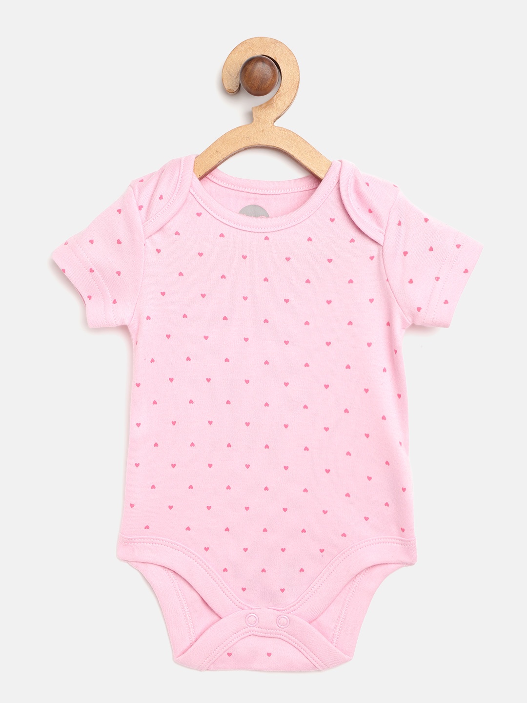 

mothercare Girls Pink Heart Print Bodysuit