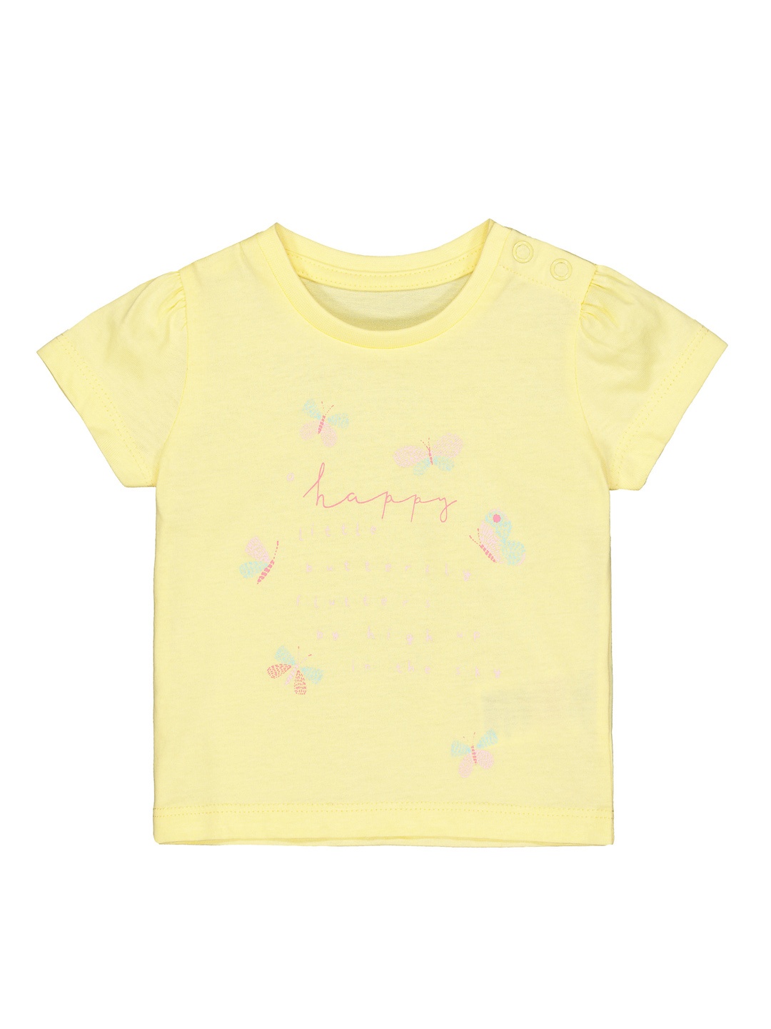 

mothercare Infant Girls Yellow Printed Round Neck T-shirt