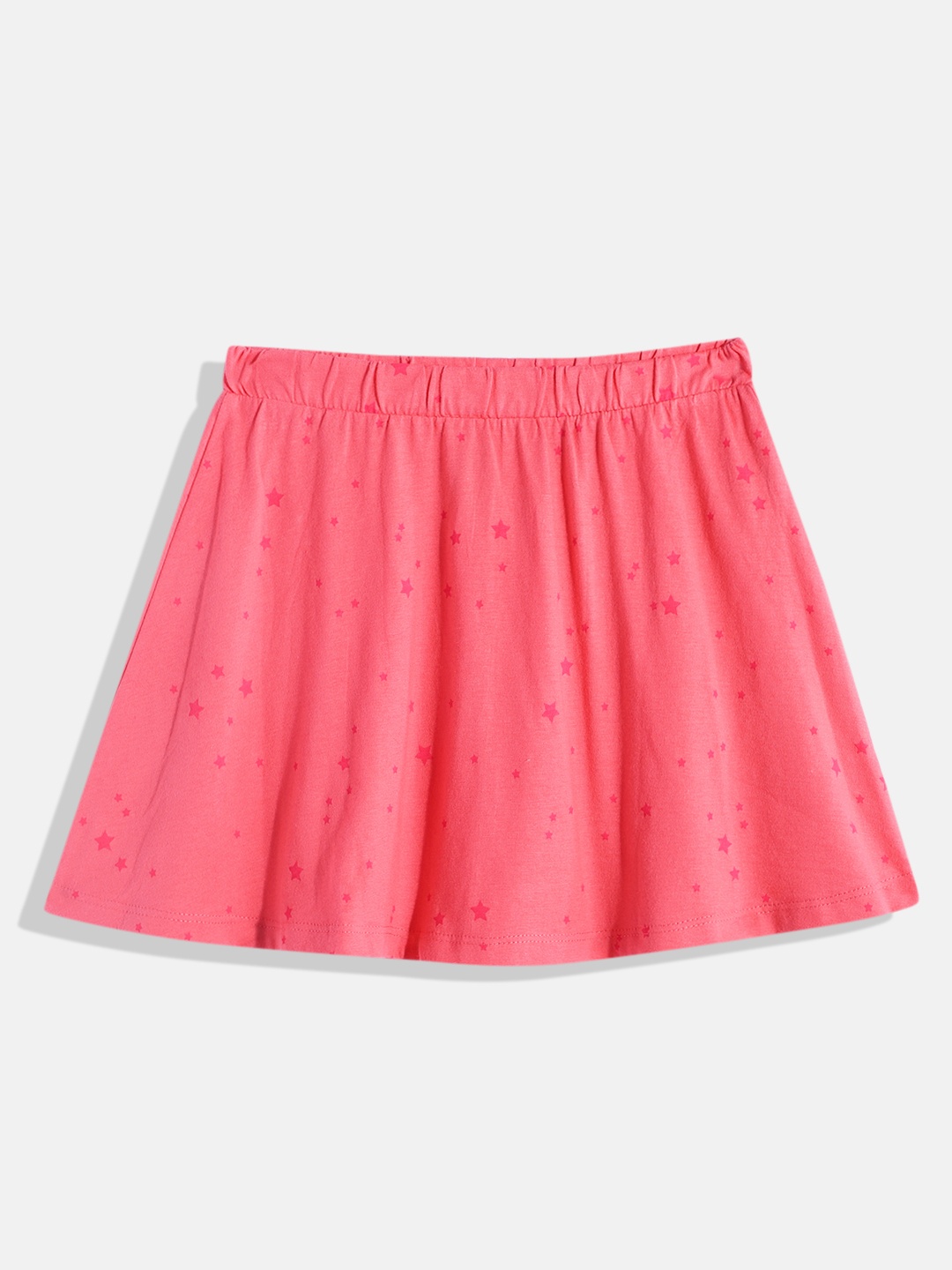 

mothercare Girls Printed Pure Cotton A-Line Skirt, Coral