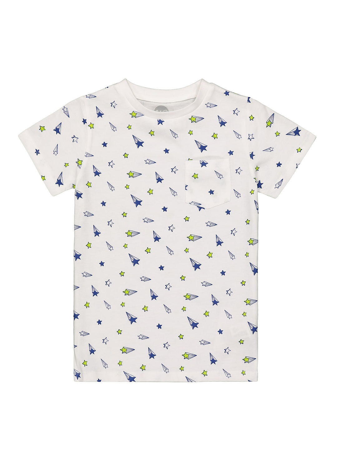 

mothercare Boys White Printed Regular Fit T-shirt