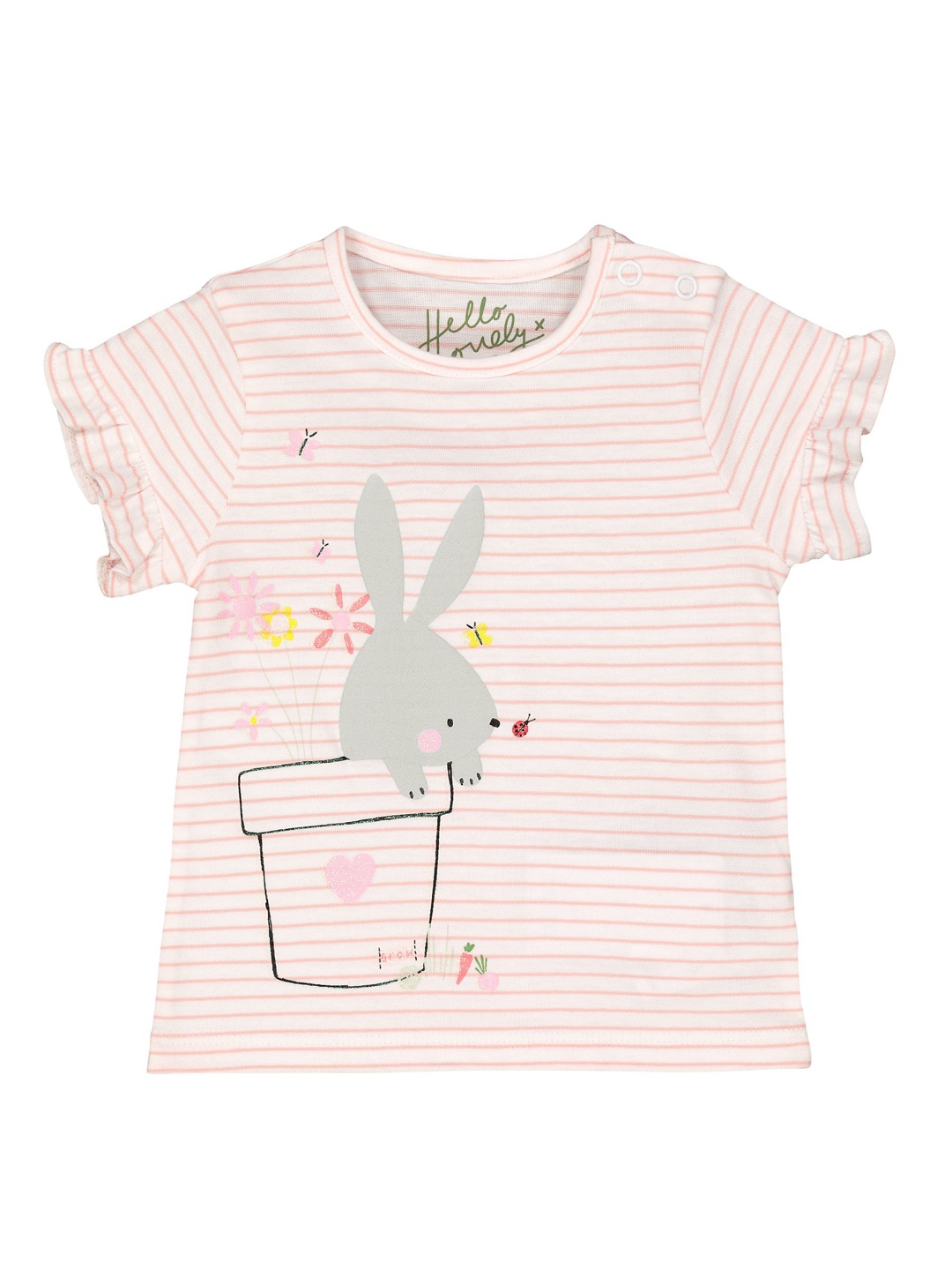 

mothercare Girls Pink Graphic Printed Pure Cotton T-shirt