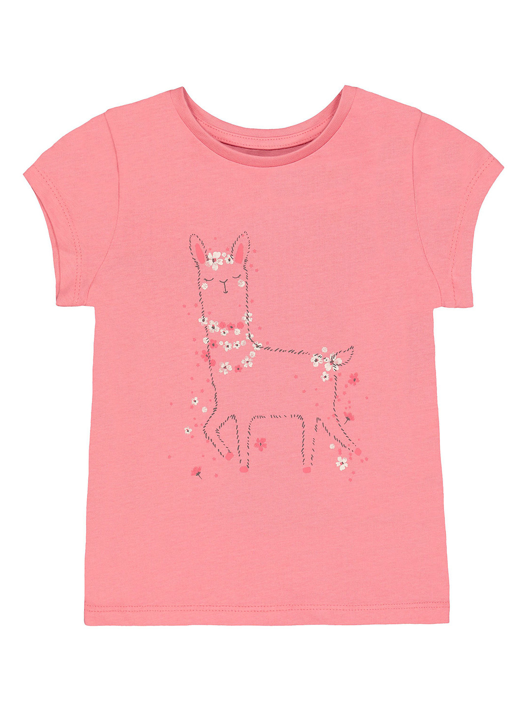 

mothercare Girls Pink Printed Round Neck T-shirt