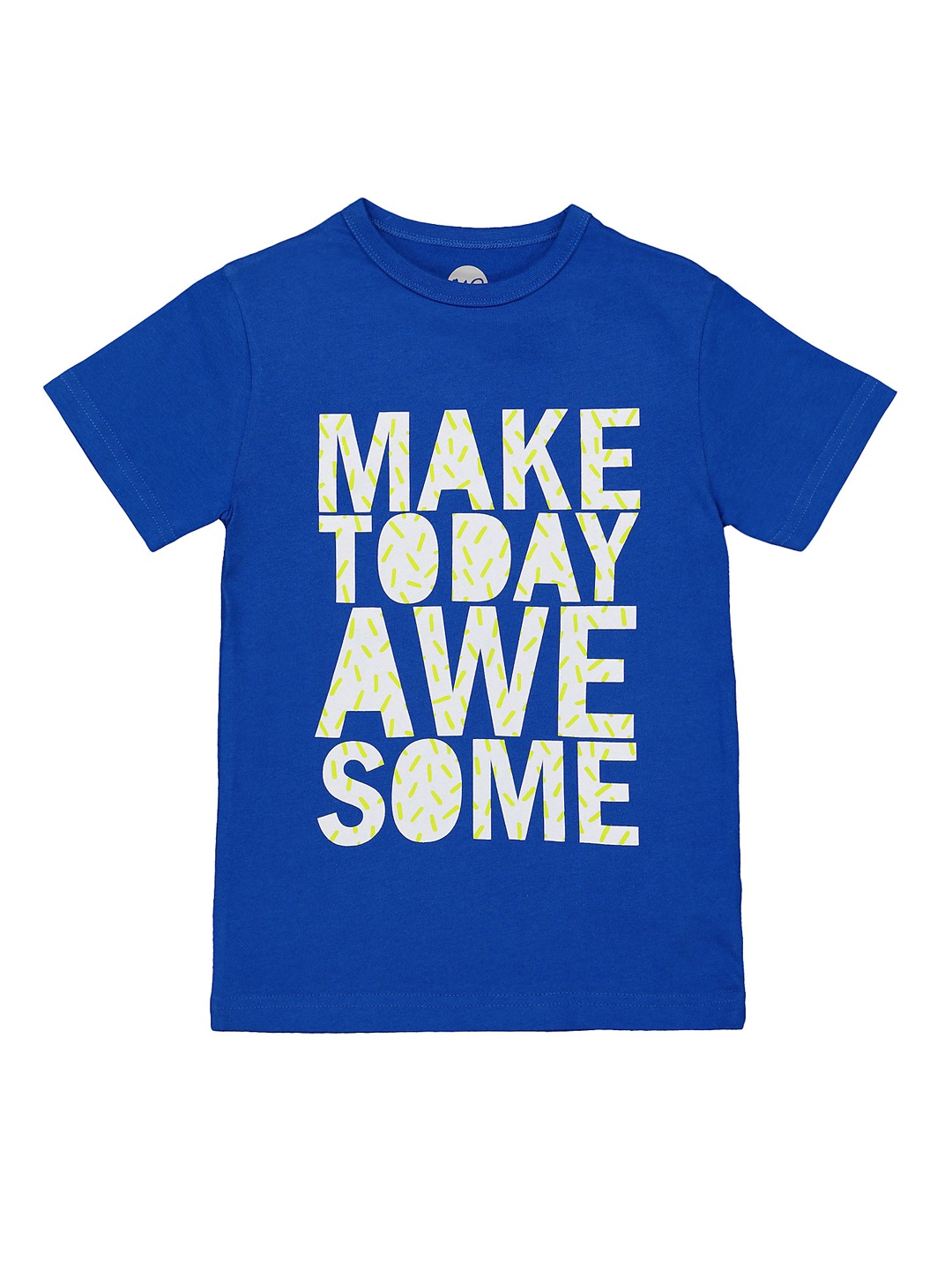 

mothercare Boys Typography Printed Pure Cotton T-shirt, Blue