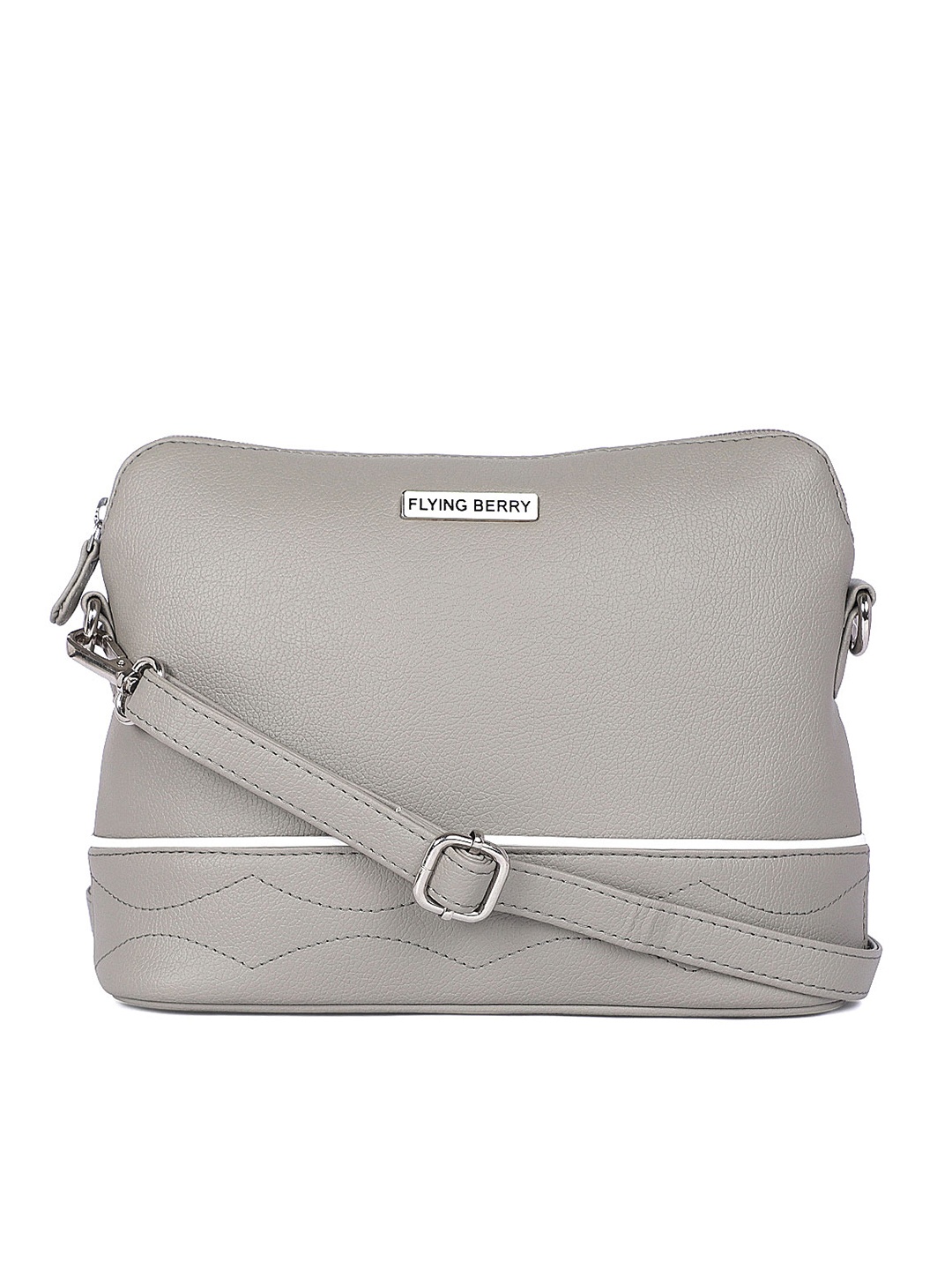 

FLYING BERRY Grey Solid Sling Bag