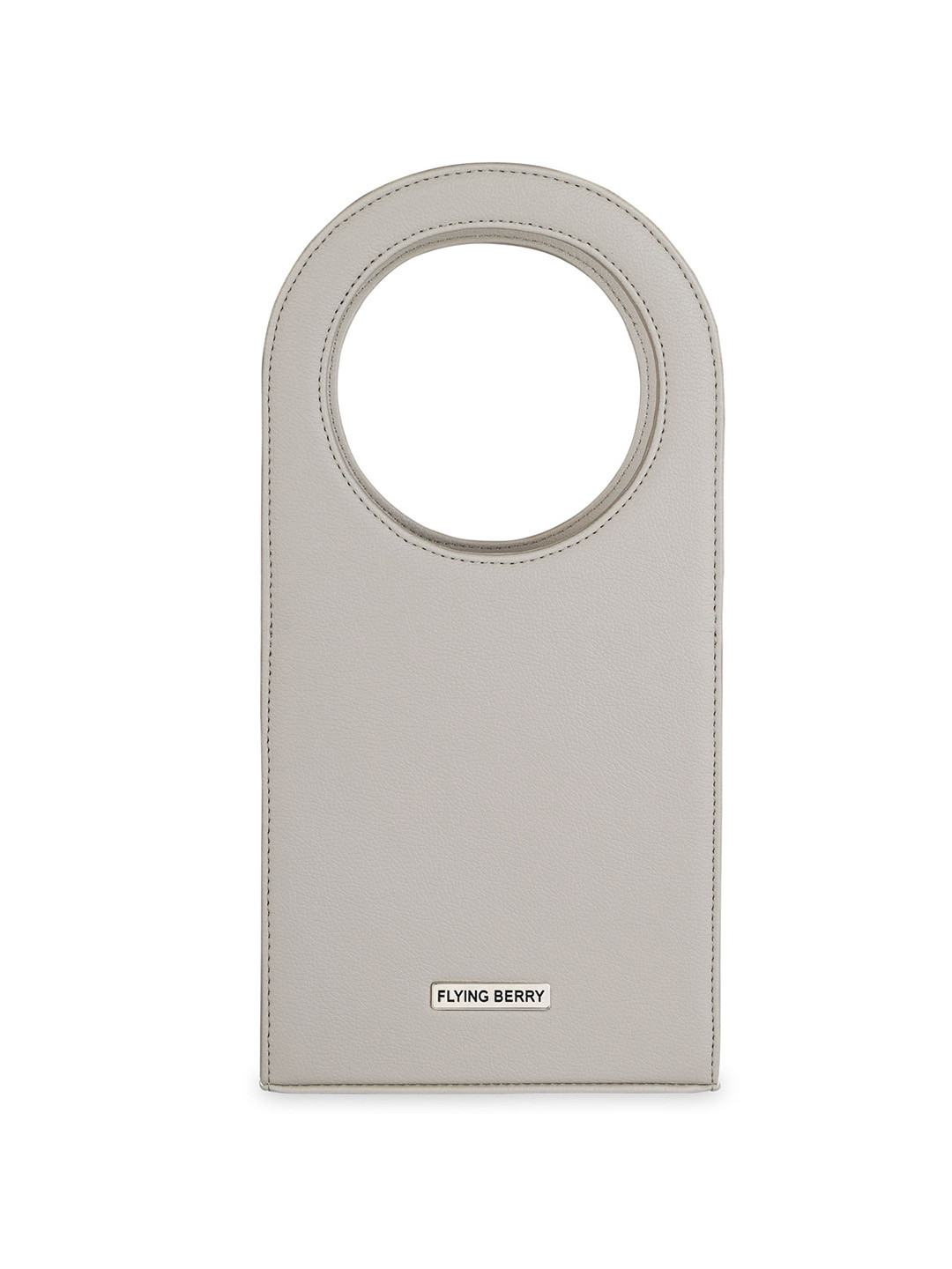 

FLYING BERRY Grey Solid Handheld Bag