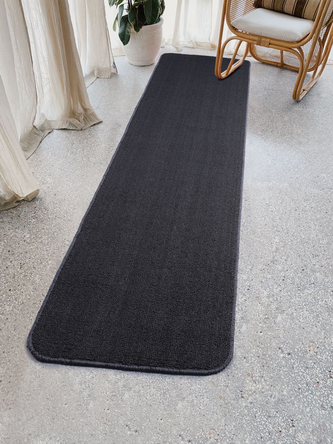 

Saral Home Grey Solid Anti Skid Floor Runner