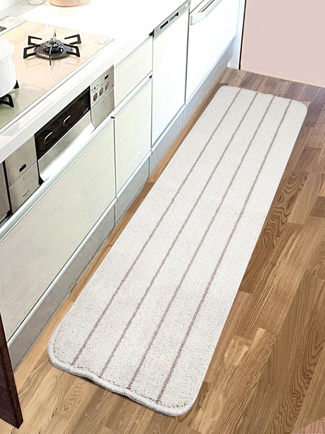 

Saral Home Beige & Brown Striped Anti-Skid Floor Runner