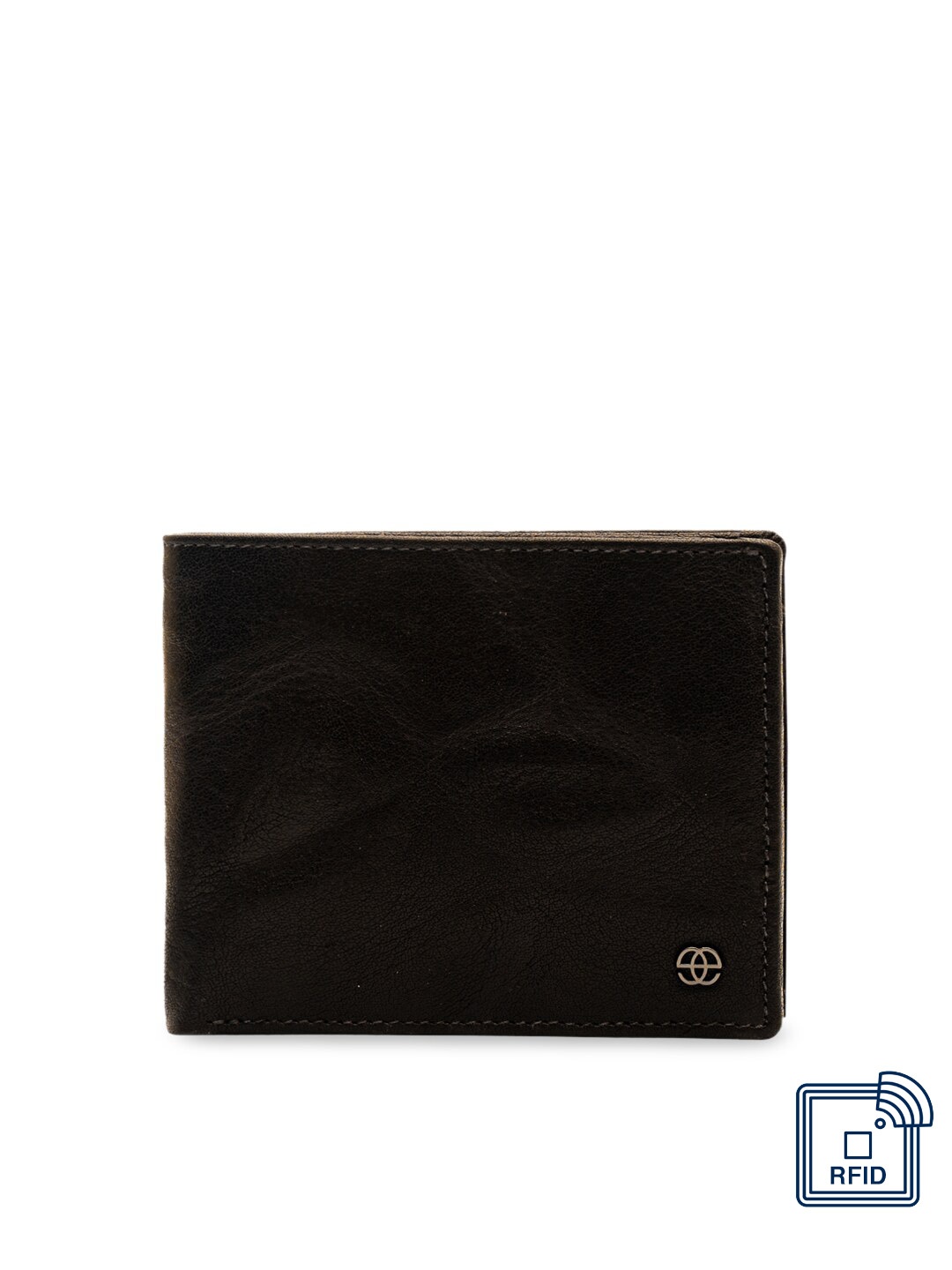 

Eske Men Brown Leather Textured Two Fold Wallet