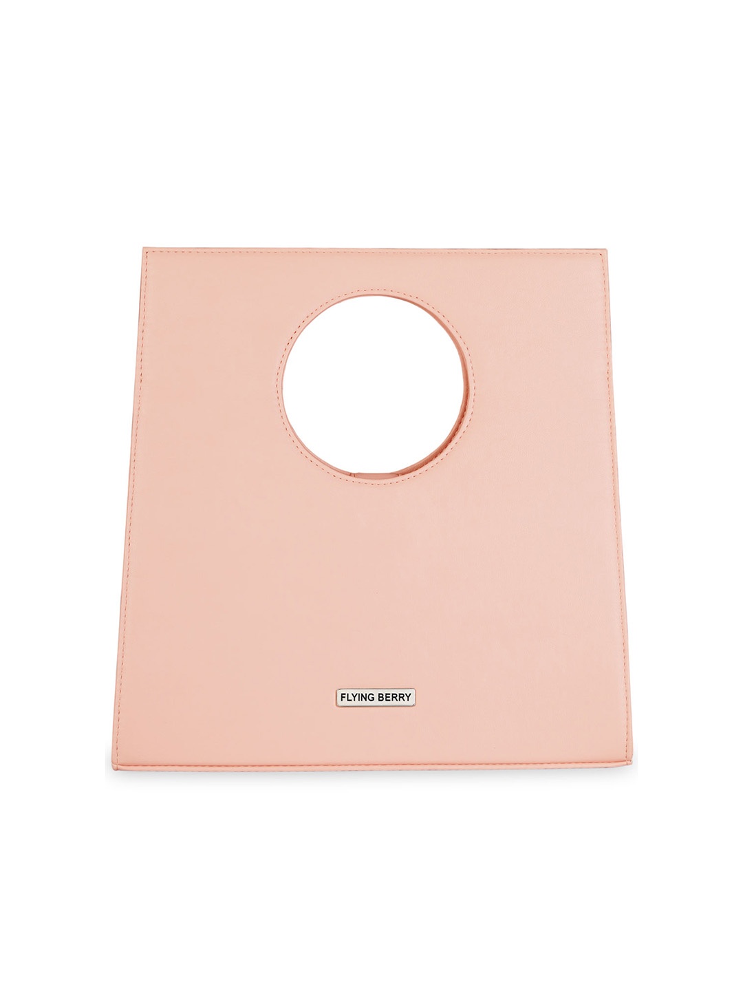 

FLYING BERRY Peach-Coloured Solid Handheld Bag