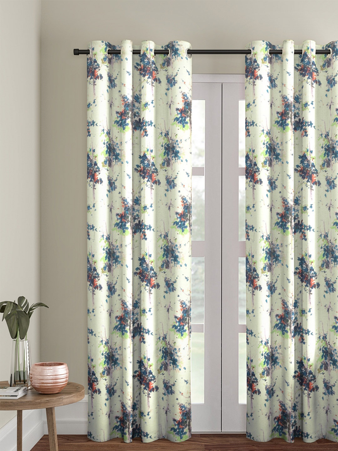 

Soumya Blue Single Long Door Curtain