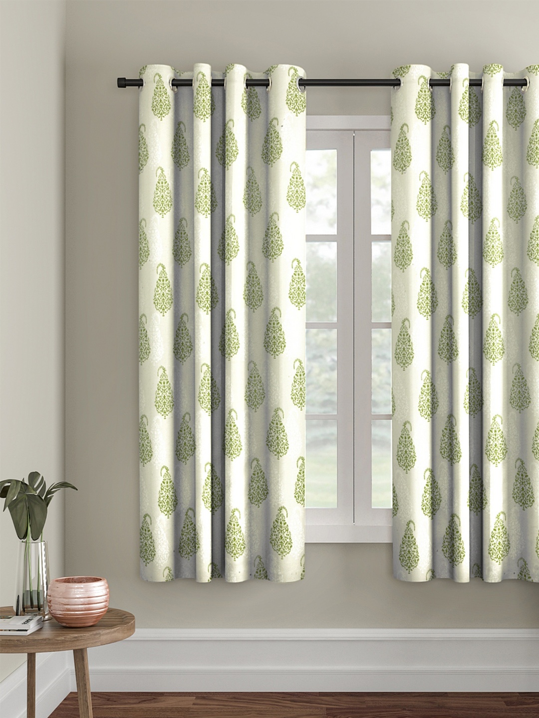 

Soumya Green Single Window Curtain