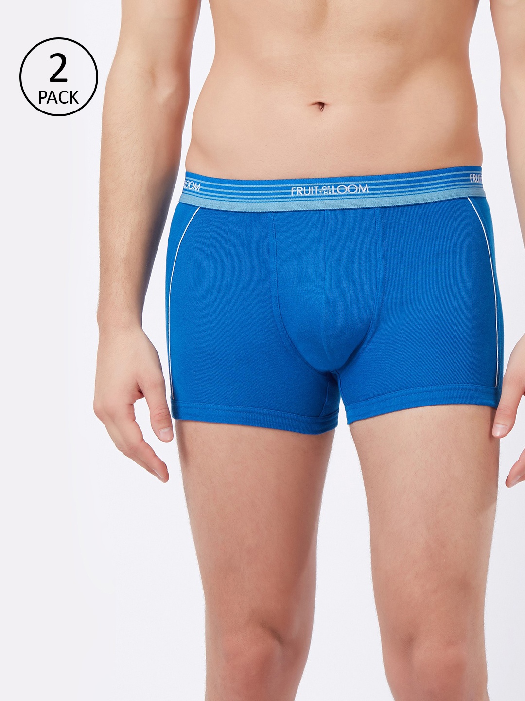 

Fruit of the loom Men Pack Of 2 Blue Solid Trunk 11565932