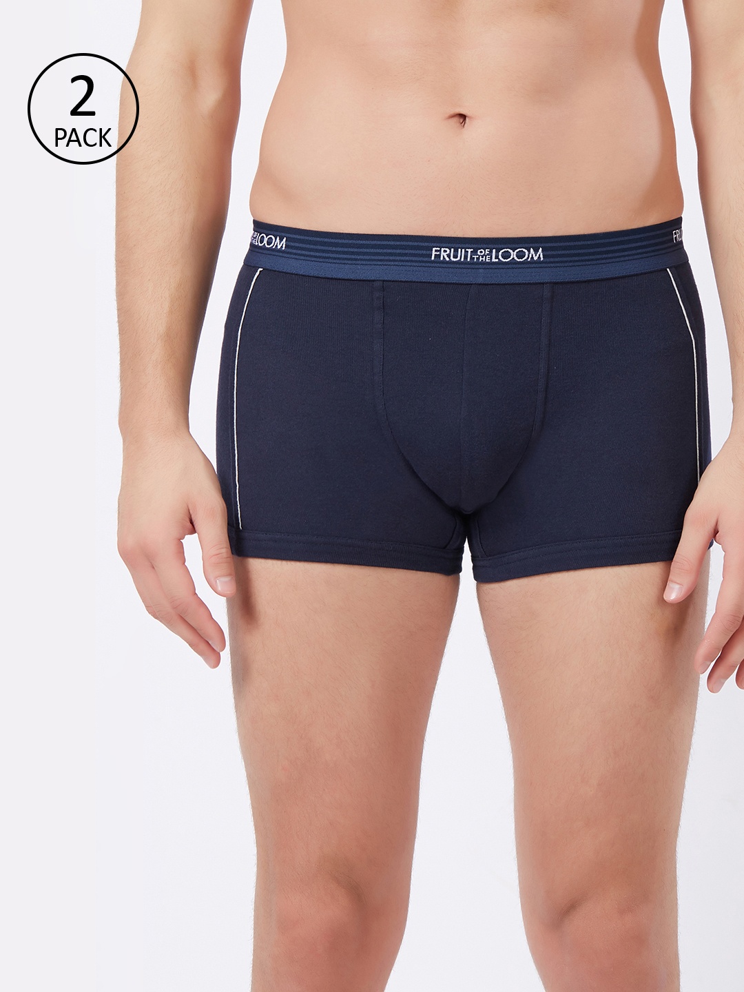 

Fruit of the loom Men Pack Of 2 Blue Solid Trunk 11566004