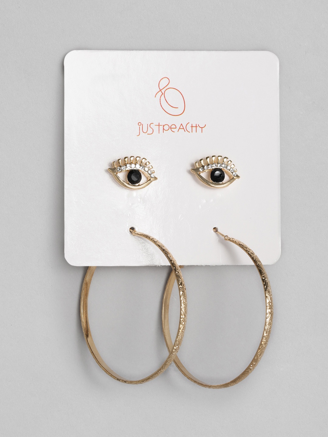 

justpeachy Set Of 2 Gold Plated Earrings