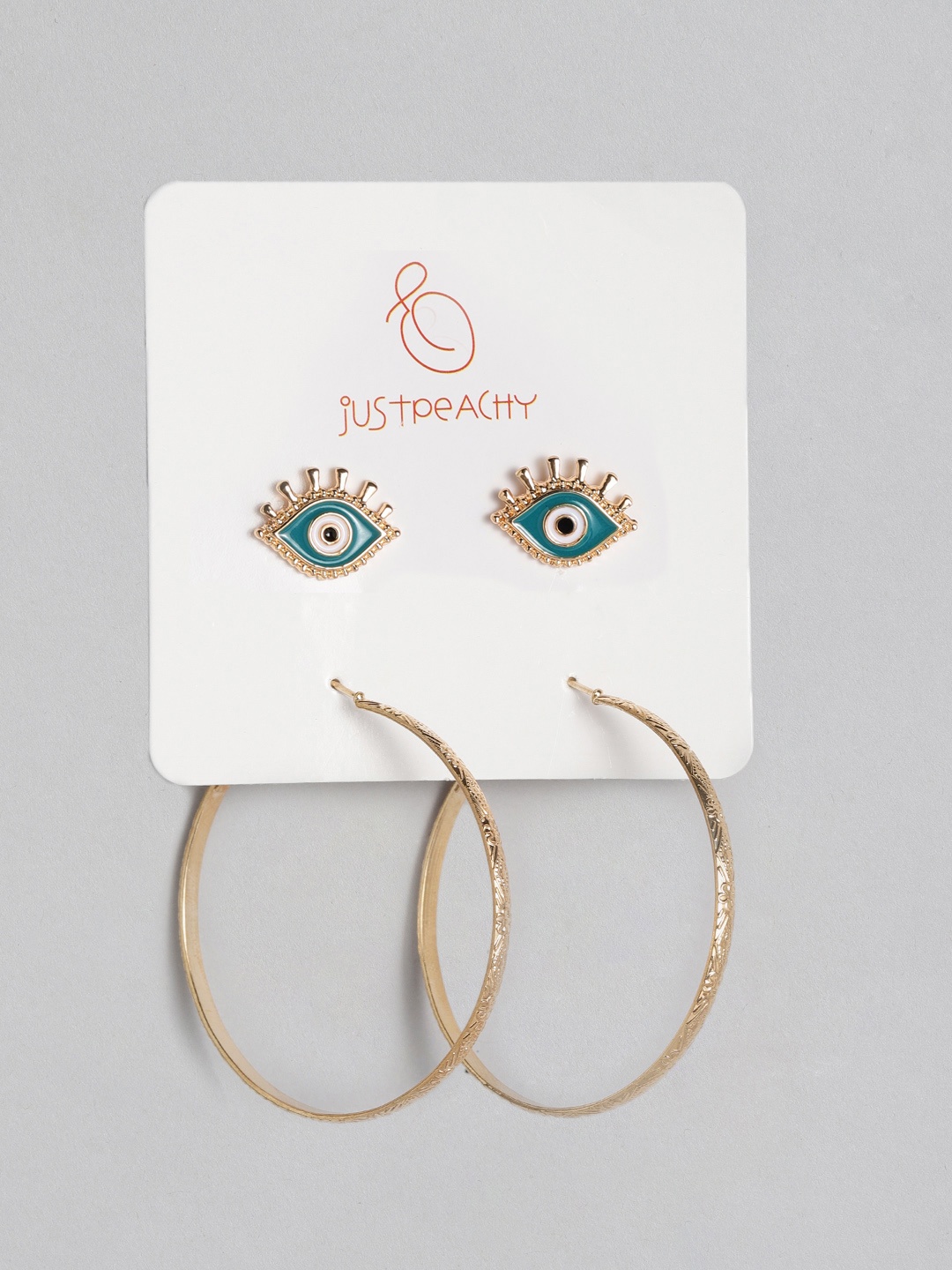 

justpeachy Set of 2 Gold-Plated Earrings