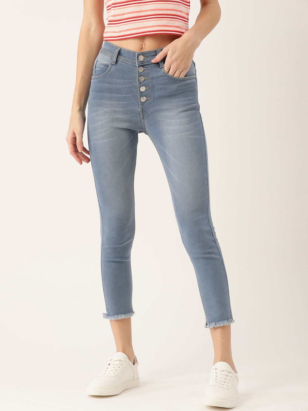 

urSense Women Blue Slim Fit Light Fade Stretchable Jeans
