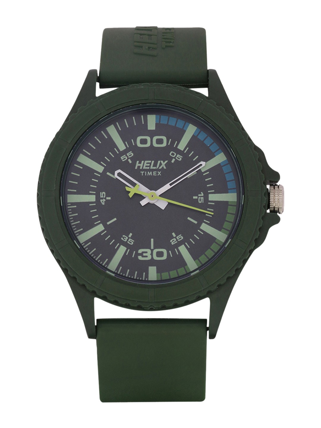 

Helix Men Black Analogue Watch - TW033HG03, Blue