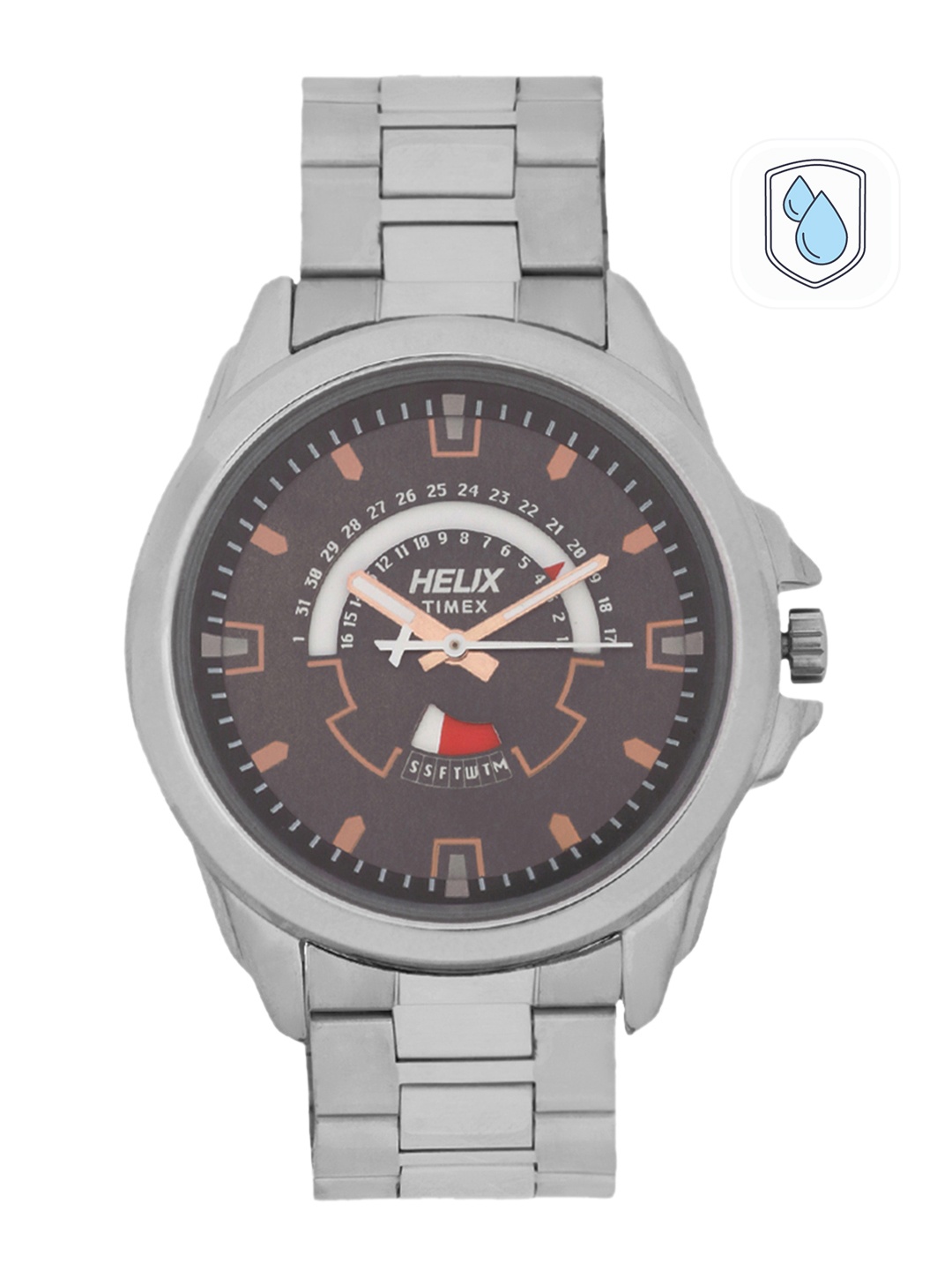 

Helix Men Grey Analogue Watch TW032HG10