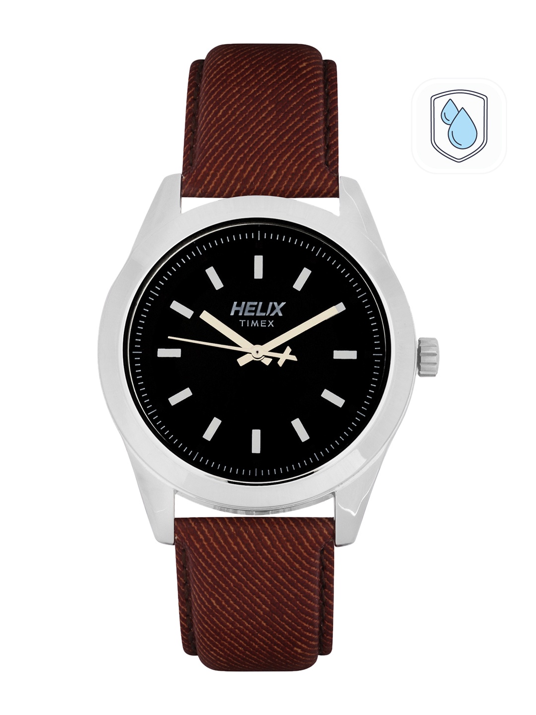 

Helix Men Black Analogue Watch TW031HG06