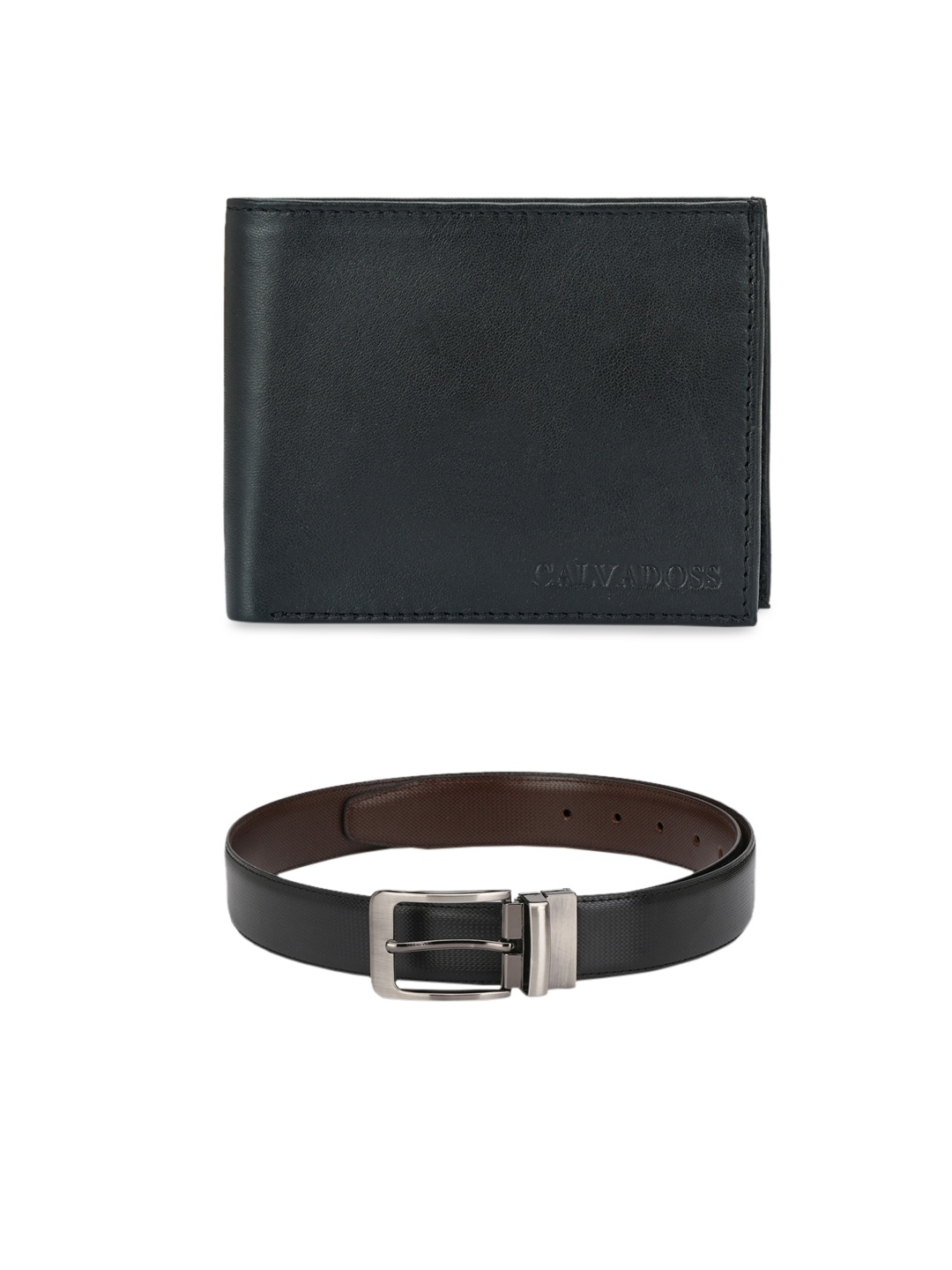 

Calvadoss Men Black Premium Belt & Wallet Gift Set