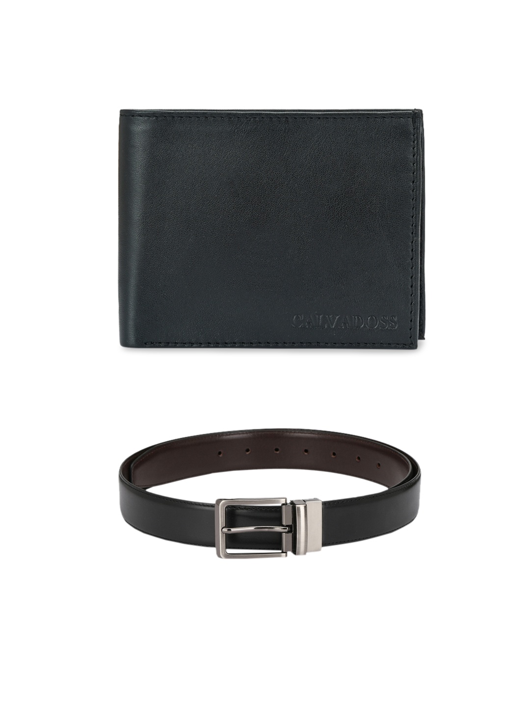 

Calvadoss Men Black & Brown Premium Belt & Wallet Accessory Gift Set