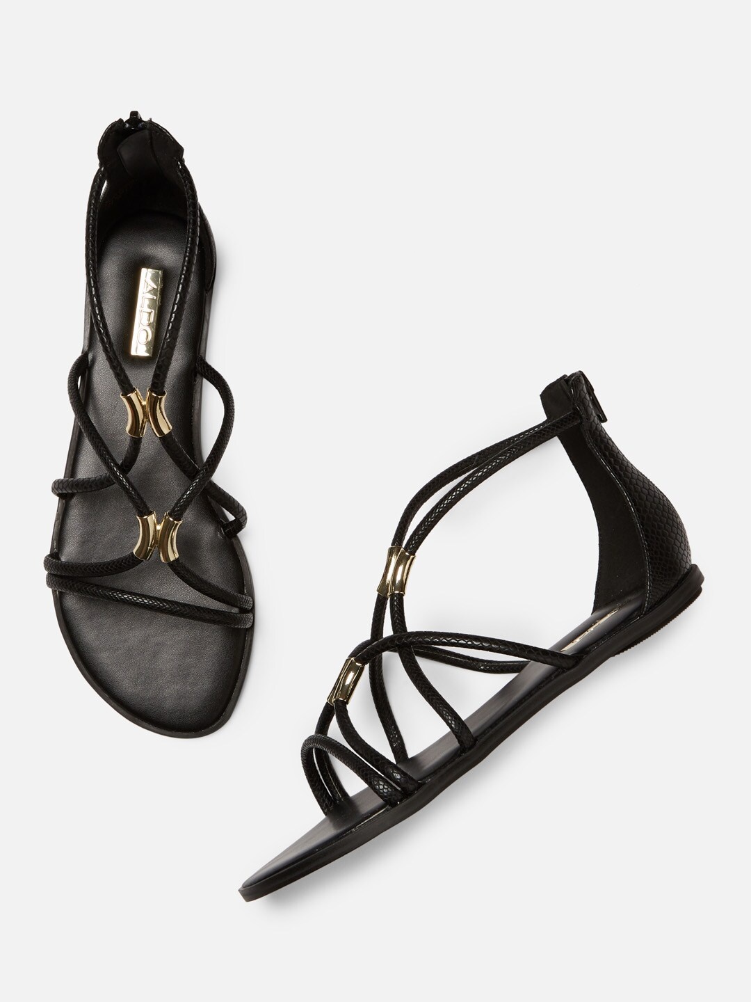 

ALDO Women Black Solid Open Toe Flats