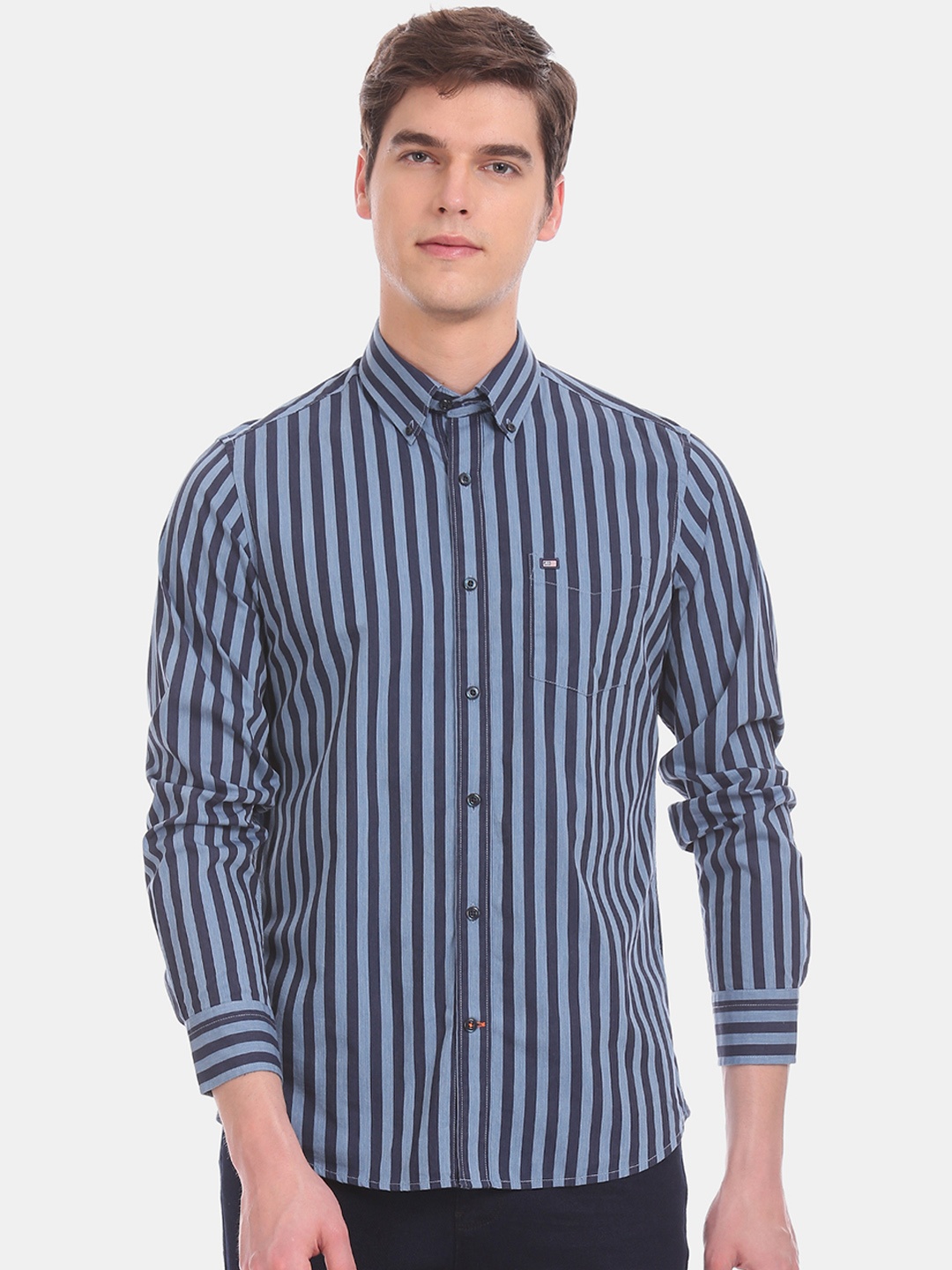 

Arrow Sport Men Blue Slim Fit Striped Casual Shirt