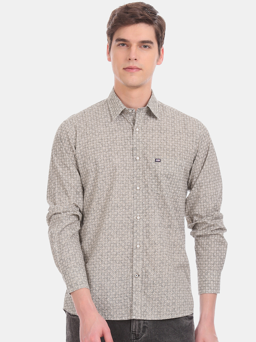 

Arrow Sport Men Brown Regular Fit Printed Formal Shirt