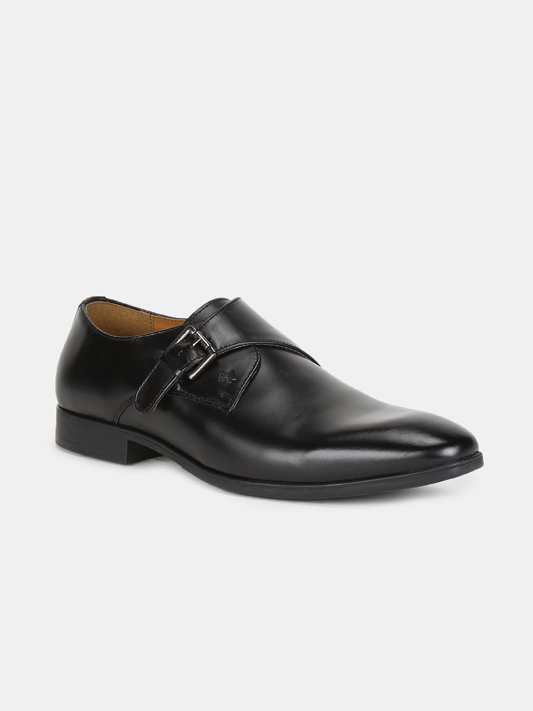 

Arrow Men Black Solid Leather Formal Monks