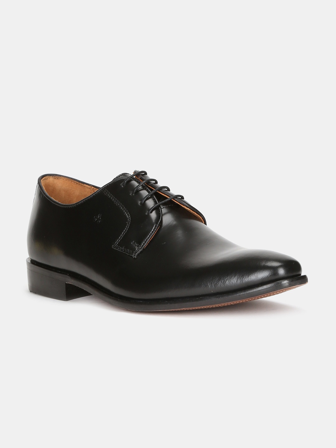 

Arrow Men Black Solid Leather Pointed Toe Formal Derbys