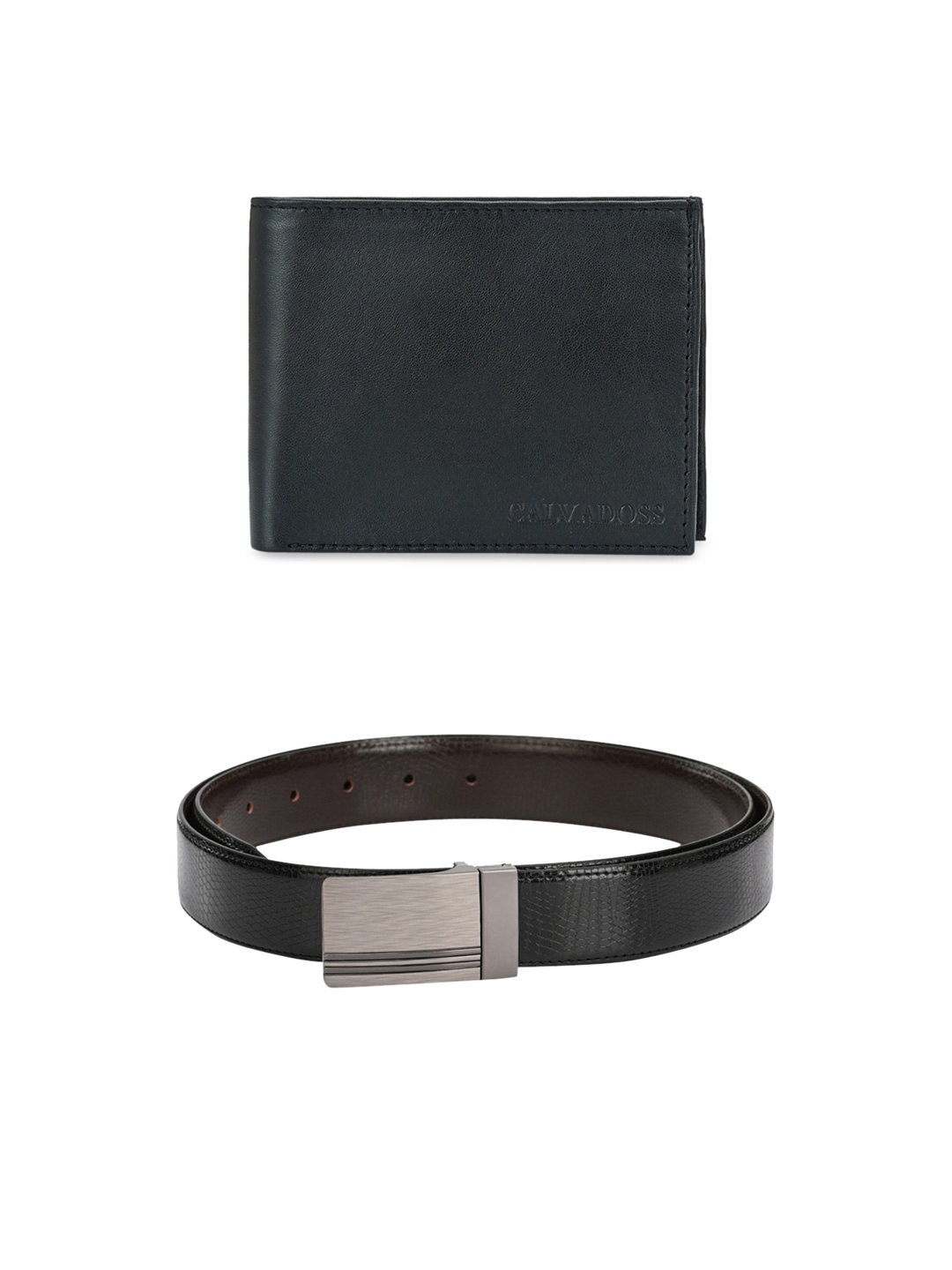

Calvadoss Men Black & Brown Premium Belt & Wallet Accessory Gift Set