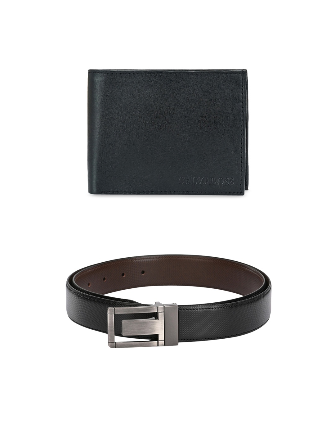 

Calvadoss Men Black & Brown Premium Belt & Wallet Accessory Gift Set