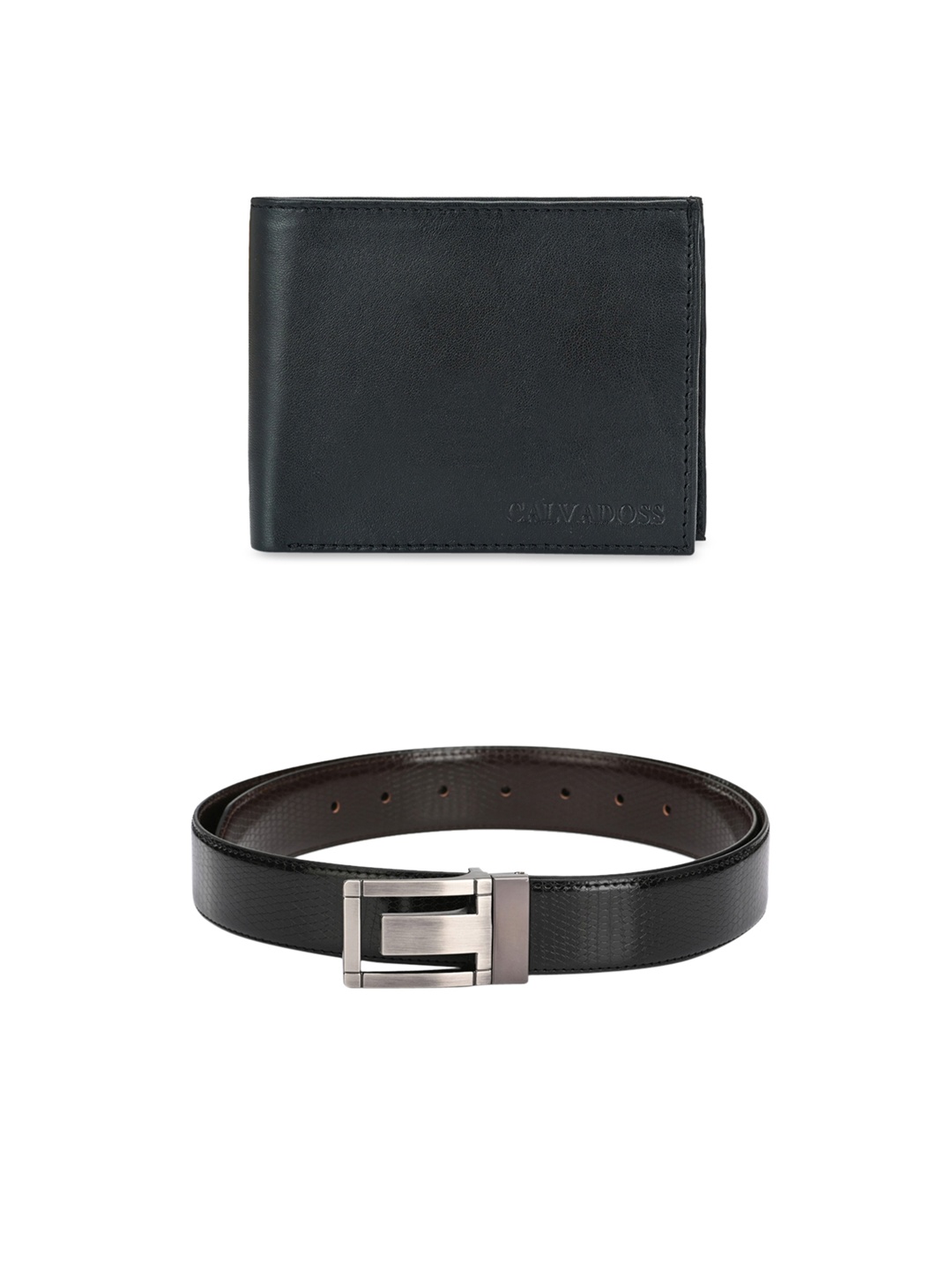 

Calvadoss Men Black & Brown Premium Belt & Wallet Accessory Gift Set