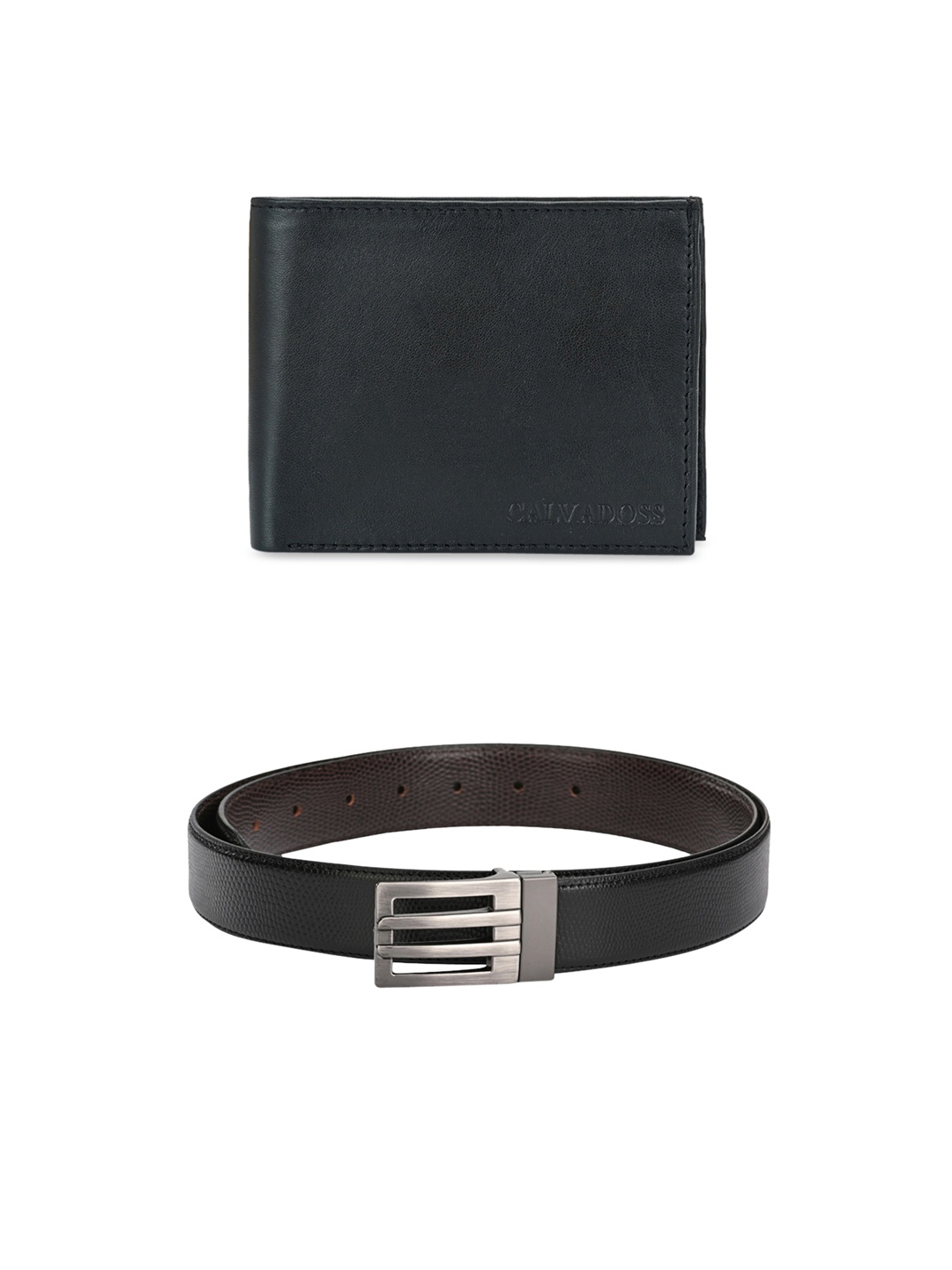 

Calvadoss Men Black & Brown Premium Belt & Wallet Accessory Gift Set