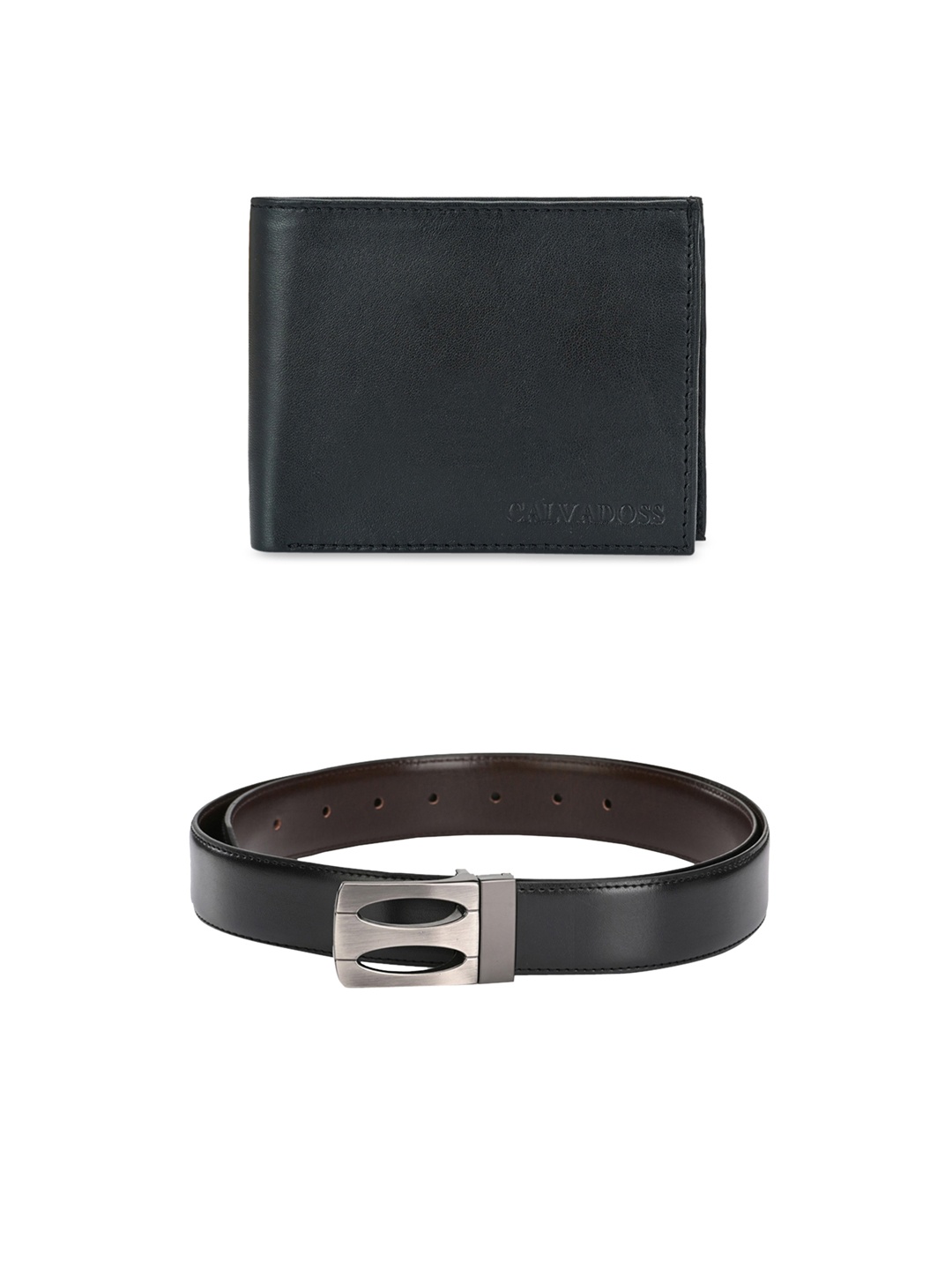 

Calvadoss Men Black & Brown Premium Belt & Wallet Accessory Gift Set