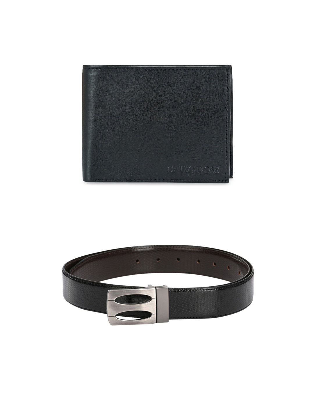 

Calvadoss Men Black & Brown Premium Belt & Wallet Accessory Gift Set