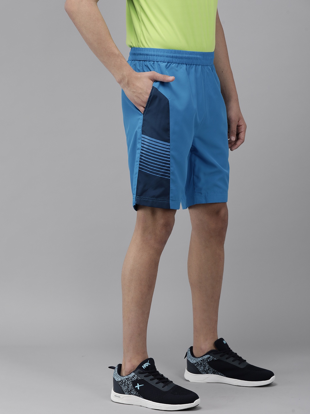 

Wildcraft Men Blue Colourblocked Sports Shorts