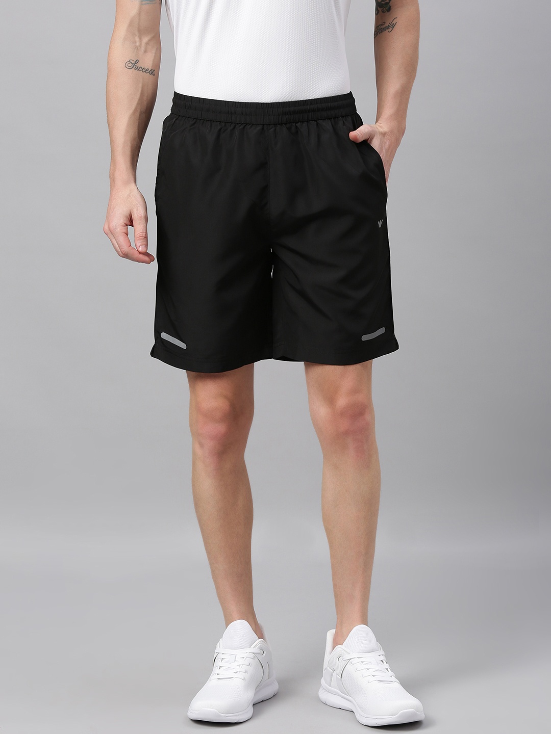 

Wildcraft Men Black Solid Regular Fit Sports Active 7 Shorts