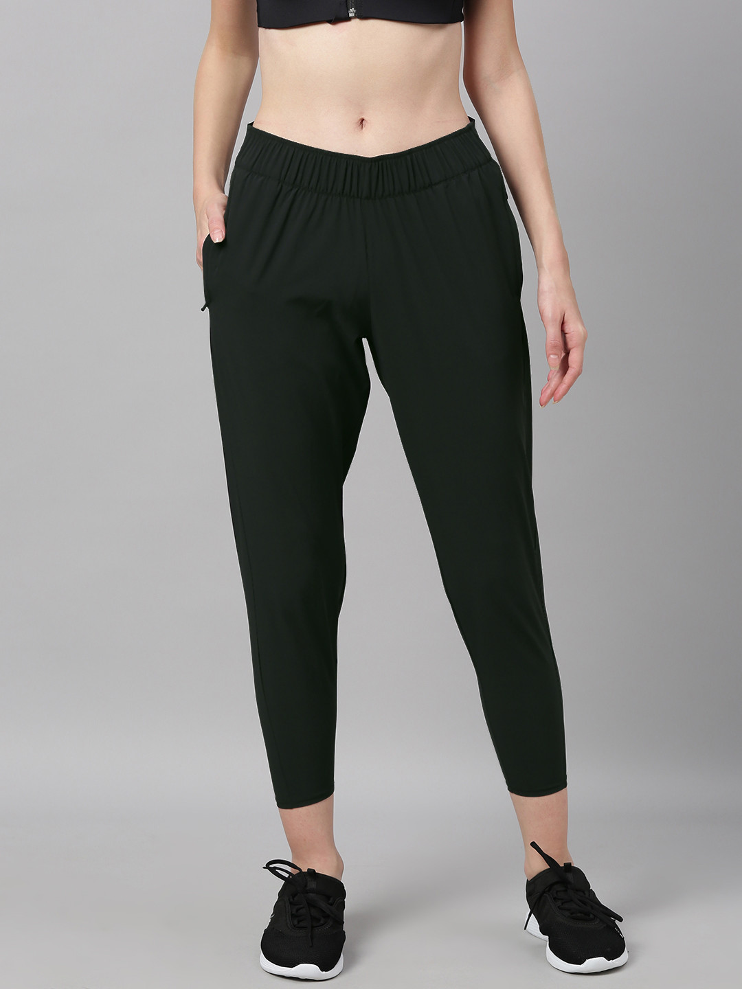 

Nike Women Solid Essential Cropped Track Pants, Black