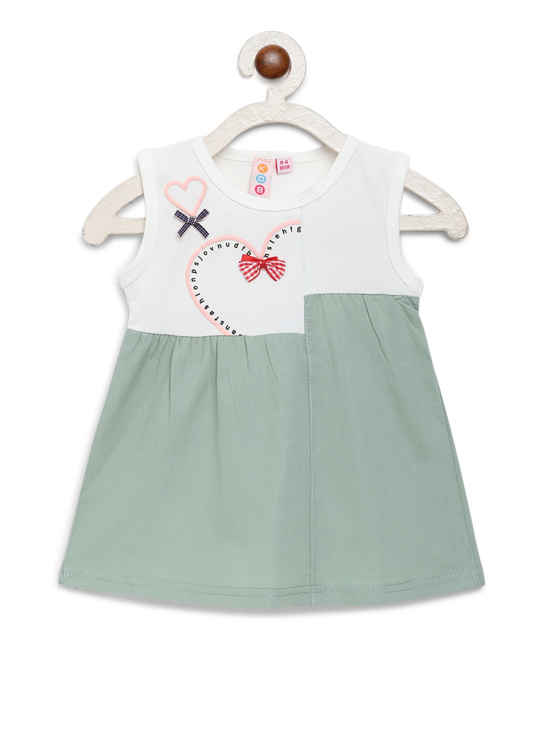 

Kids On Board Girls Green Colourblocked A-Line Dress
