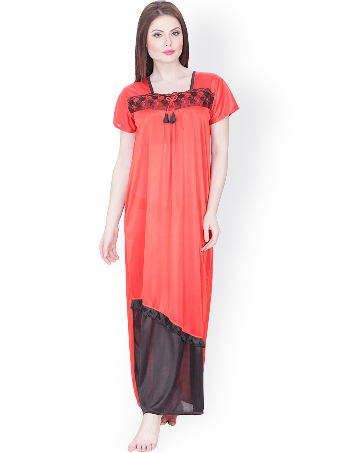 

Secret Wish Red Maxi Nightdress NT-177