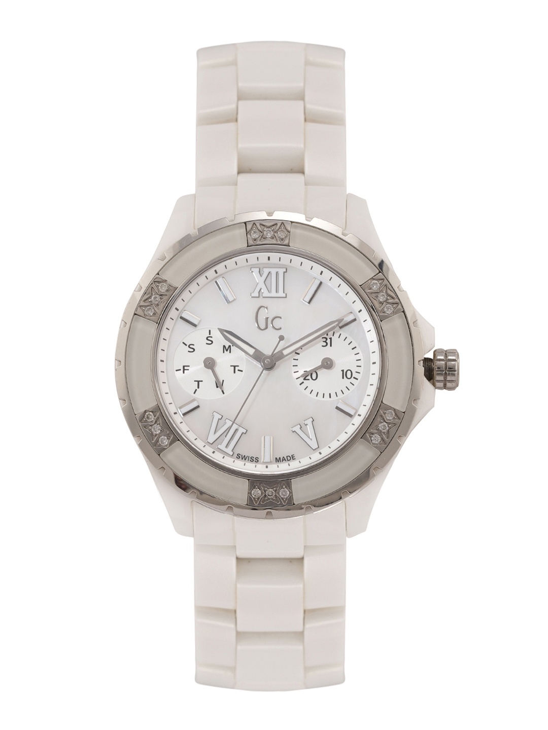 

GC Women Mother of Pearl Sport Analogue Watch X69117L1S, Off white