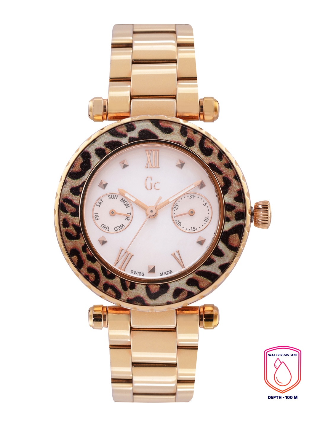 

GC Women Mother of Pearl Dial & Stainless Steel Bracelet Style Analogue Watch X35015L4S, Silver