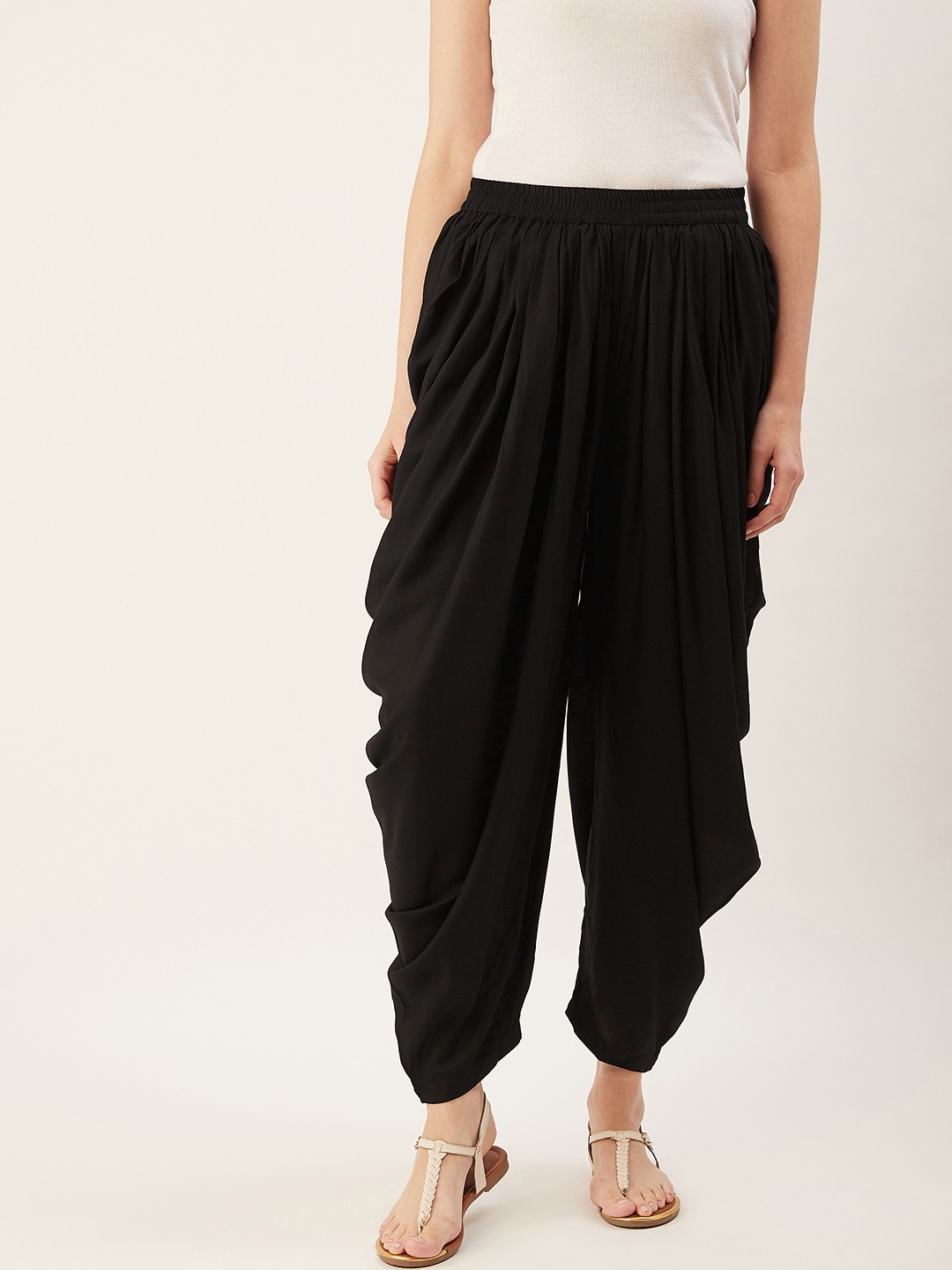 

fabGLOBAL Women Black Solid Dhoti Salwar