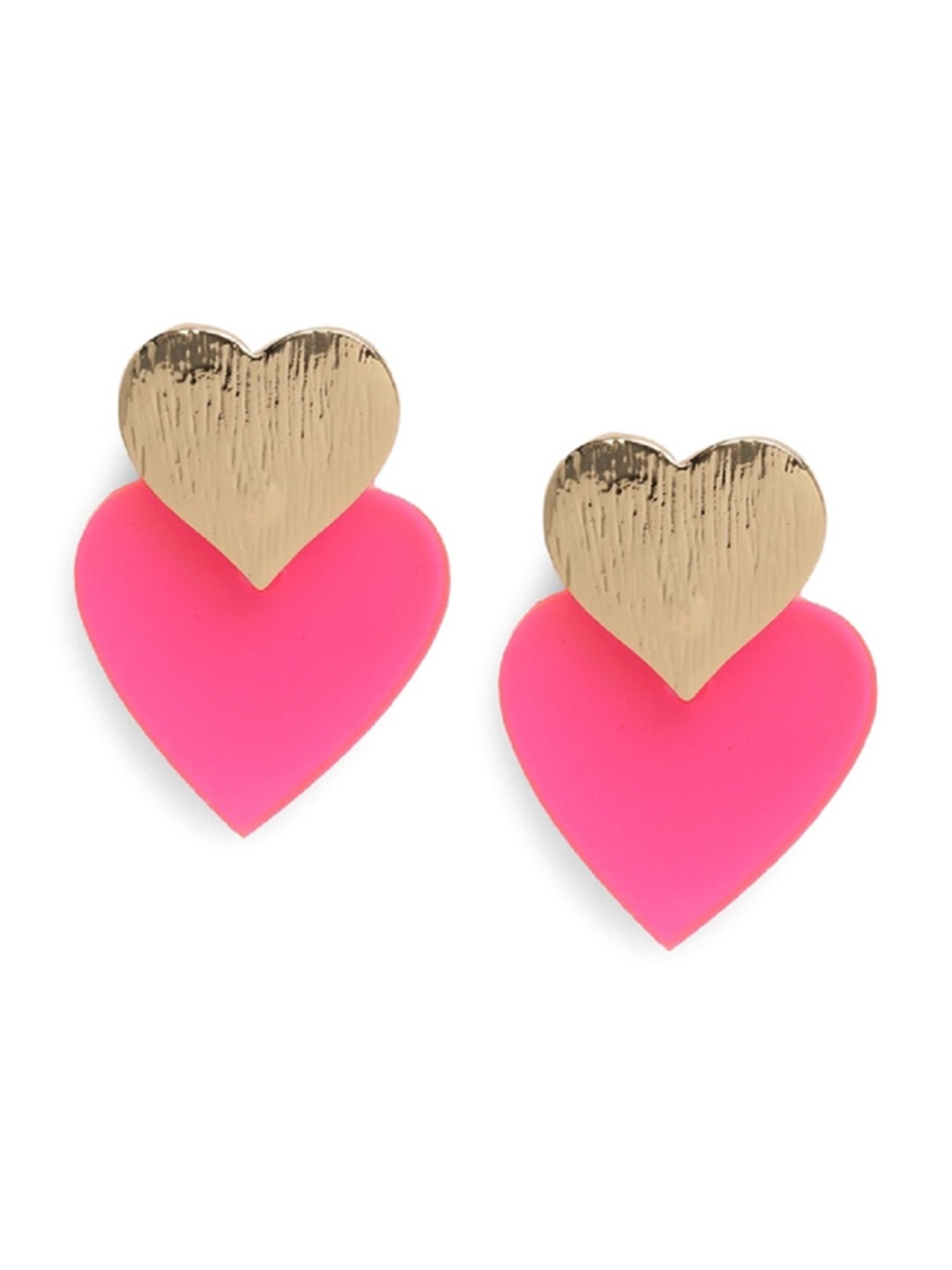 

ToniQ Pink Heart Shaped Studs