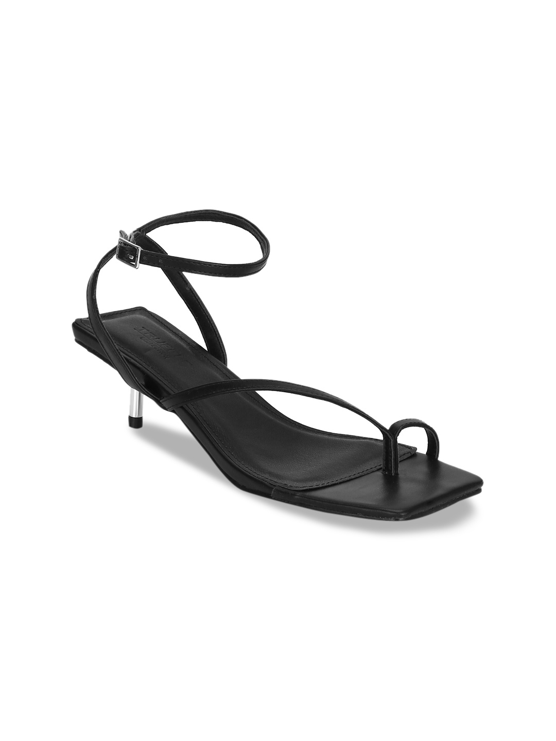 

Truffle Collection Women Black Solid Kitten Heels