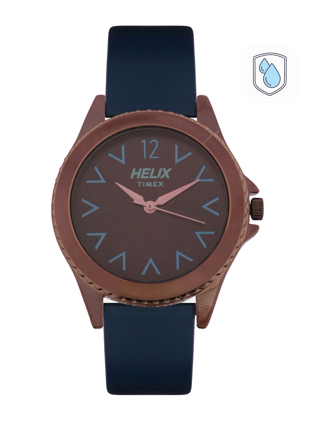 

Helix Women Blue & Brown Analogue Watch TW035HL08