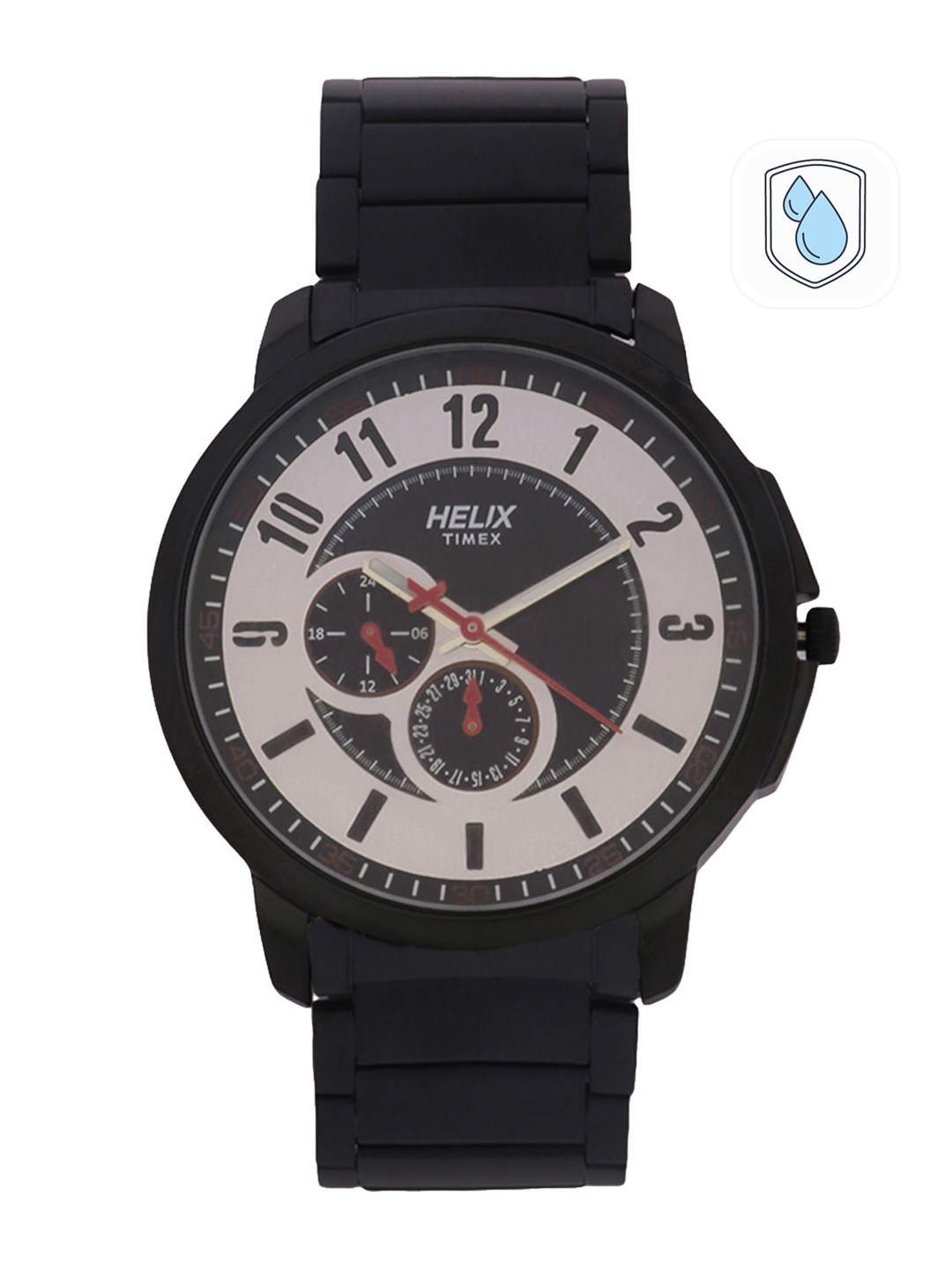 

Helix Men Silver-Toned Analogue Watch TW027HG32