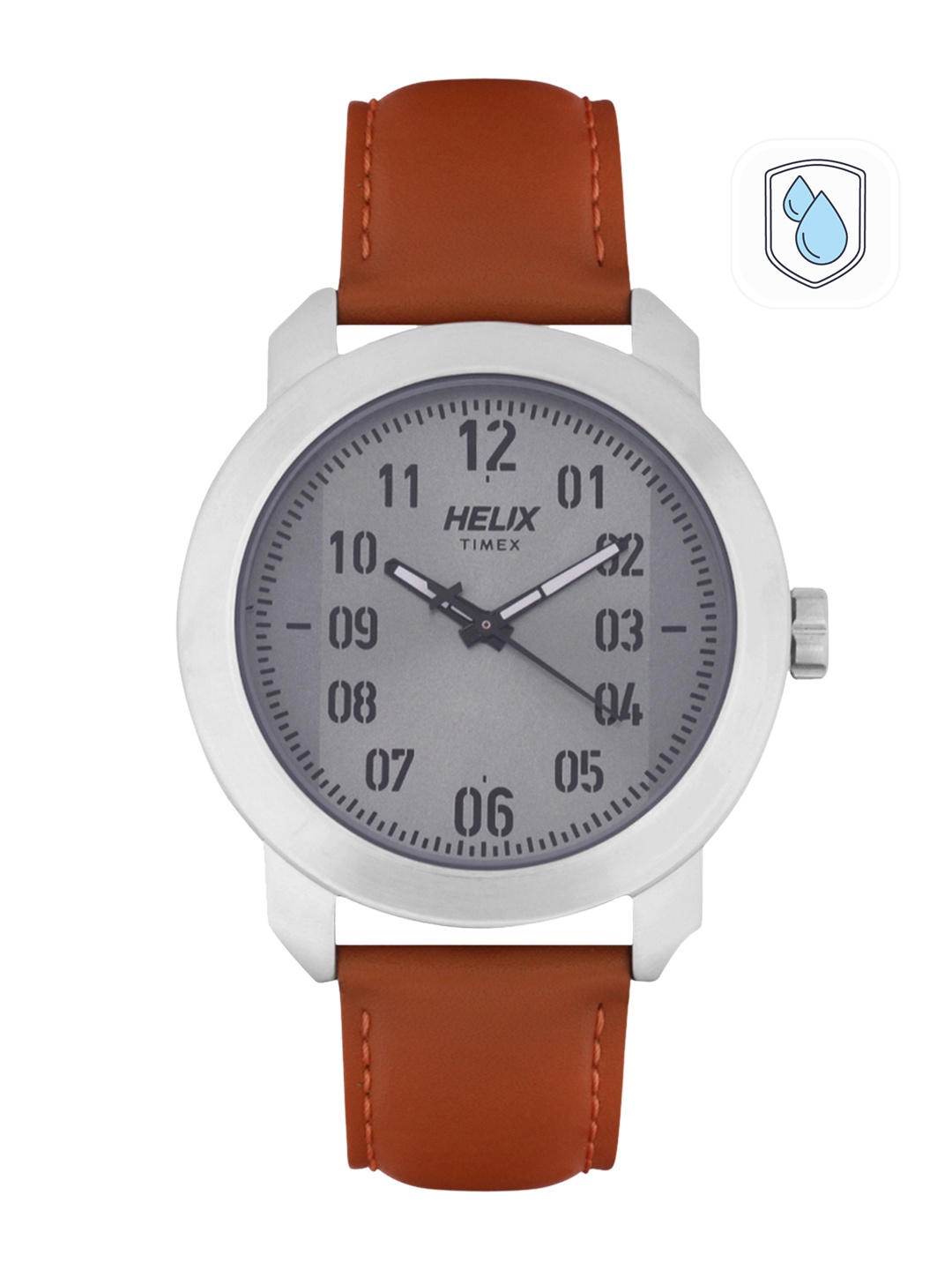 

Helix Men Grey & Brown Analogue Watch TW036HG00